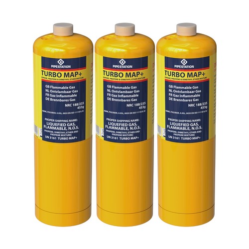 Mapp gas cylinders 453g - 3x,
